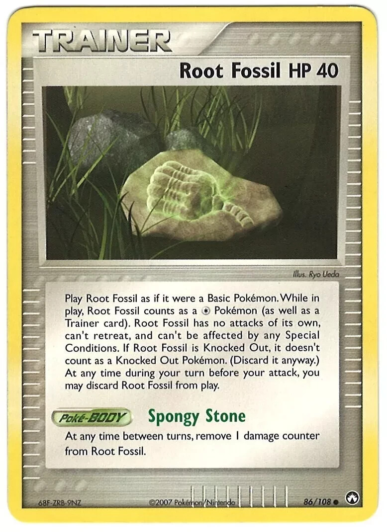 Root Fossil 86/108 Pokemon Card Power Keepers Trainer  40 HP Near Mint