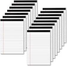 White Legal Pads 5X8 Small Note Pads 5X8 College Ruled Paper Tablets 15 Pack Wri