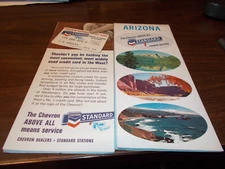 1967 Chevron Arizona Vintage Road Map