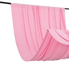 5 ft x 10 ft PINK 4-Way Stretch Spandex Divider Backdrop Curtain Party Wedding