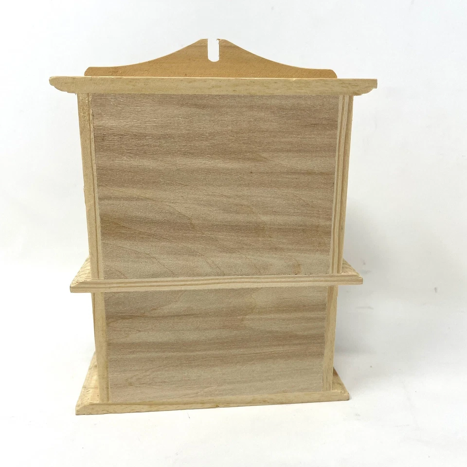 Armario despensa de madera miniatura para casa de muñecas Hutch escala 1:12 y accesorios Foto 3 de 4