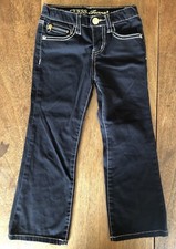 Baby Guess Jeans 3T Daredevil Bootcut Black Embroider Logo Zip Pockets Vintage