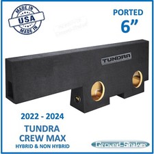 Toyota Tundra Crew Max 2022-2024 6" Dual Ported Sub Box Subwoofer Enclosure