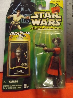 HASBRO 2000 Star Wars Power of the Jedi SABE' & BOOKLET MOC