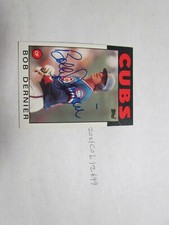 1986 Topps Bob Dernier Signed Baseball Card Beckett Pre-Certified 