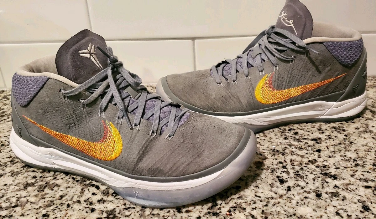 Kobe AD Gray Chrome Habanero Red Mens SZ 9 Basketball Shoes 922482