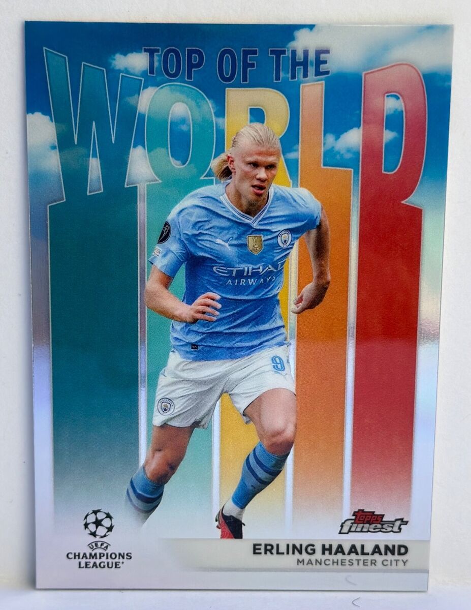 ERLING HAALAND Topps 2023-24 FINEST UEFA ** TOP OF THE WORLD ERLING HAALAND Topps 2023-24 FINEST UEFA ** TOP OF THE WORLD