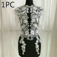 Embroidery Lace Applique Patches Trim Sewing Fabric DIY Wedding Dress Motif
