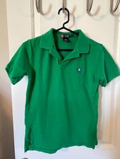 Chaps Youth Teen Boys Kids Size Medium 12 14 Green short sleeve polo shirt used