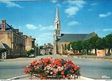 6030 cpsm 79 St Loup Lamaire - Rond Point , Place de la Mairie et l'Eglise