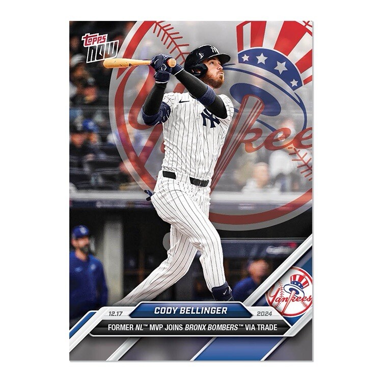 【ブルーパラレル】topps now ゴディ・ベリンジャー MLB Cody Bellinger To Yankees 2024 MLB Topps NOW Card OS-11