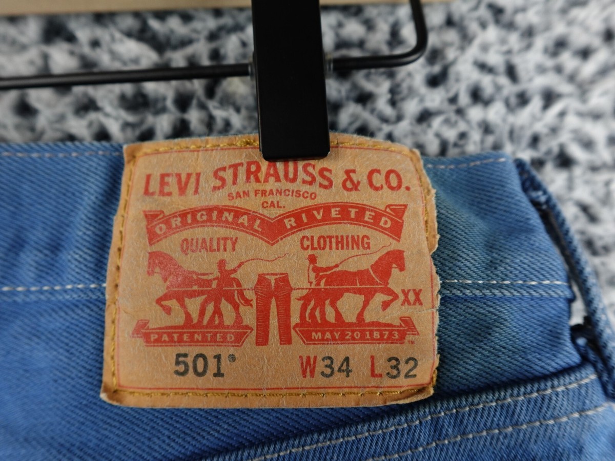 Vintage Levis 501XX Straight Jeans Mens Sz 34 x 32 Blue