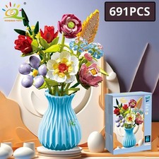 The Pink Flower Bouquet Set (Custom Blocks Set - UNBRANDED)