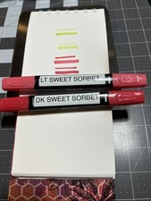 Stampin Up Retired SWEET SORBET In Color BLENDS Markers Set of 2 Pink