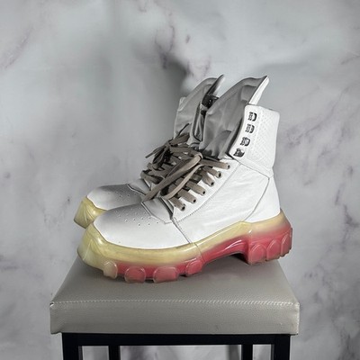 Rick Owens Boots White Bozo Hiking S/S21 Tecuatl Size 40 Designer Archive