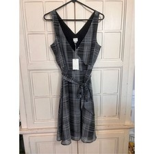 NWT A New Day size small black white midi dress