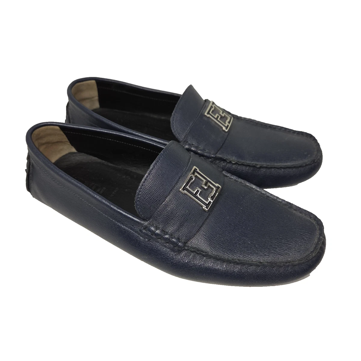 $1,195 NIB Fendi Beige Frame Suede Slip On Rubber Sole Loafers Size 11 D Fendi Leather  main image 2
