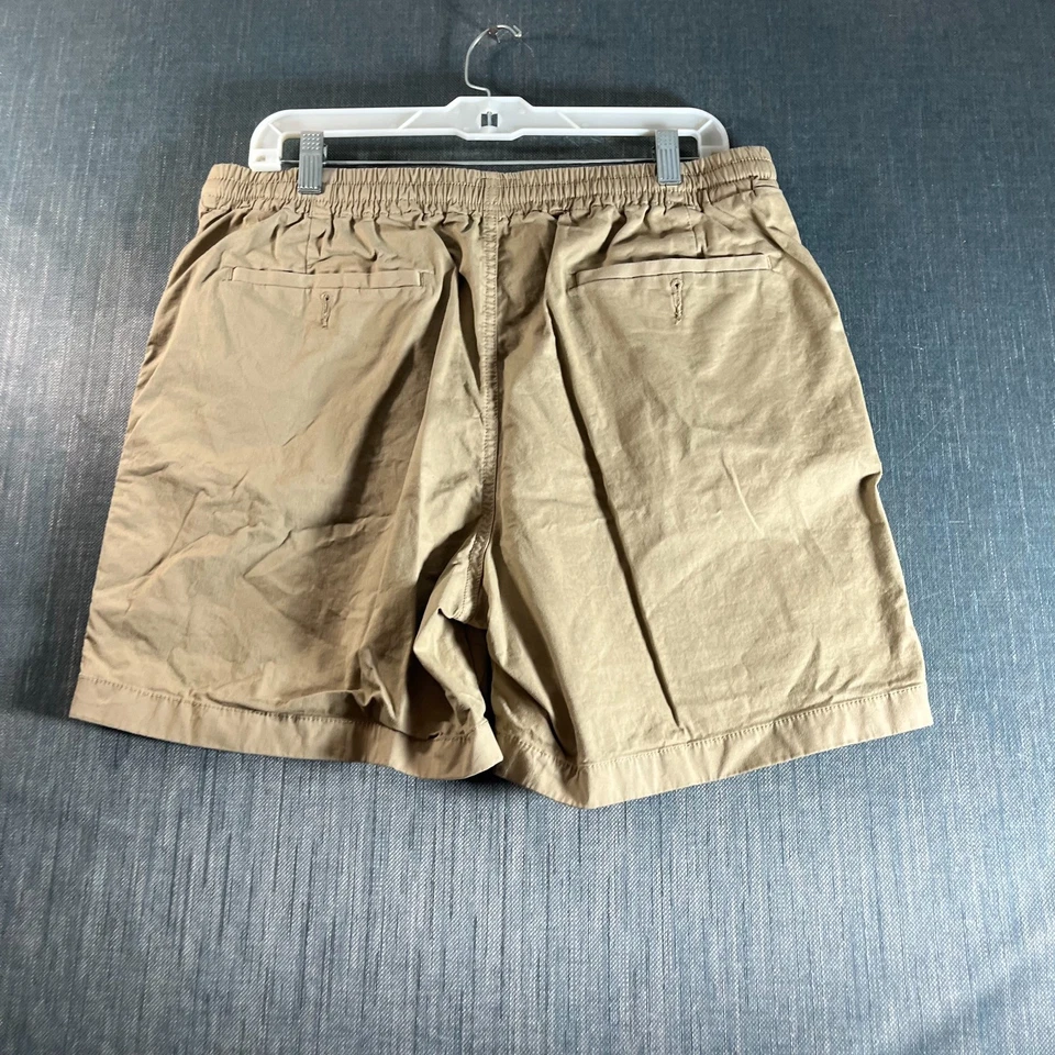 J. Pantalones Cortos Crew Para Hombre Talla L Tostados Cintura Elástica Cordón Informal Utilidad Natación Foto 4 de 4