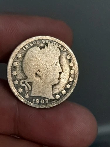 1907- S Barber Quarter #1