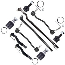 10pcs Suspension Kit Lower Upper Ball Joint Sway Bar Inner Outer Tie Rod Ends