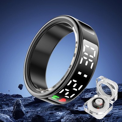 Smart Ring Herren Damen 2025 AI LED Schlaftracker Tiktok Scroll Ring IOS/Android