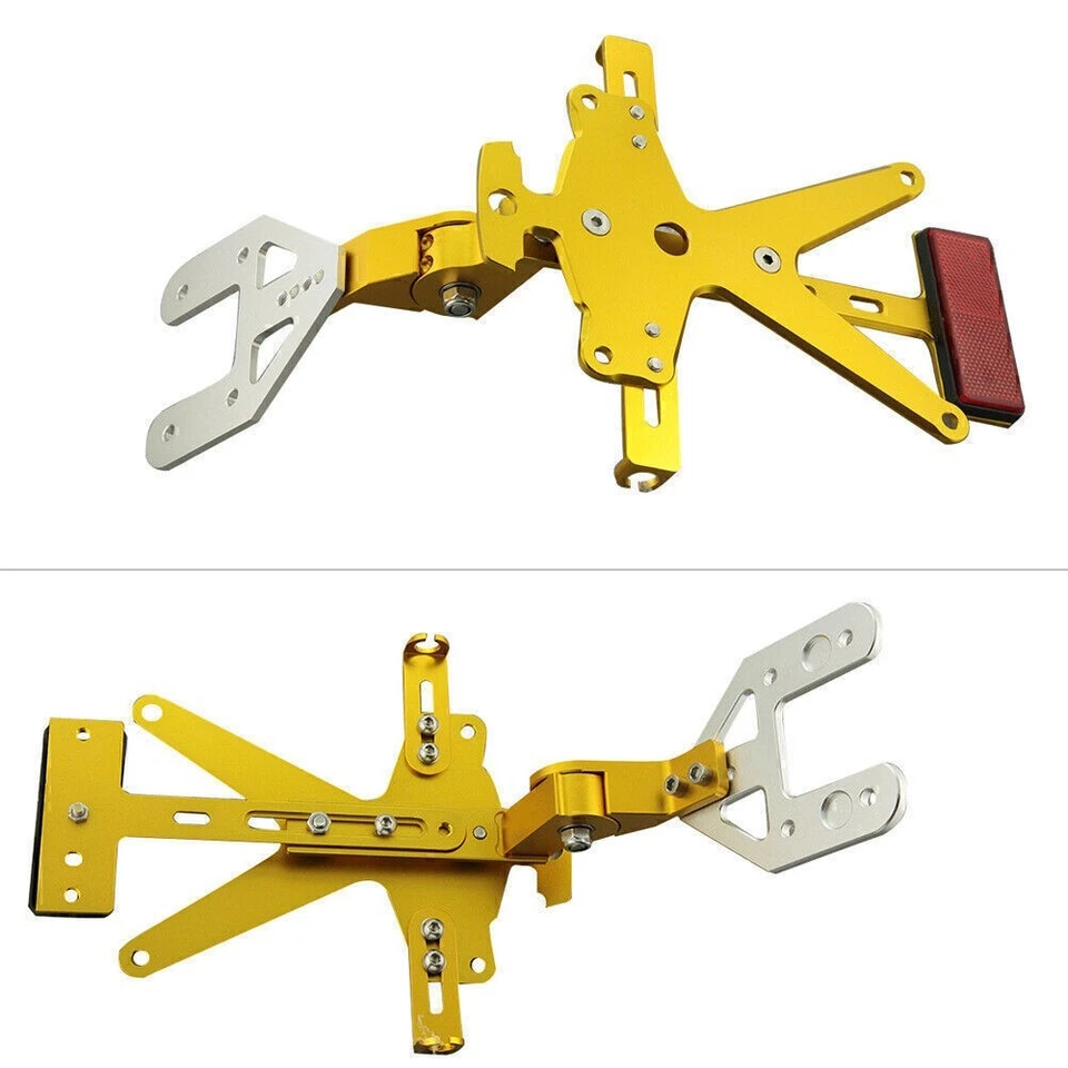 Soporte de placa de número eliminador de guardabarros trasero ordenado para Yamaha YZF R6 2006-12 dorado Foto 3 de 4