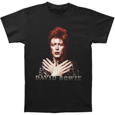 Camiseta para hombre David Bowie Ziggy 1973 ajustada pequeña negra