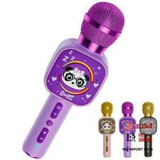 Bluetooth Karaoke Microphone Toy for Kids - Mini Portable Speaker purple - 1