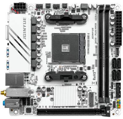 AMD B450I ITX Motherboard, 2.5G LAN, DP+HDMI, Legacy AM4 Ready, Dual M.2, ARGB