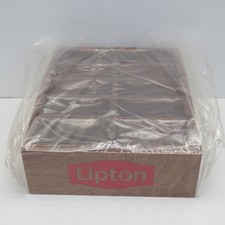 Lipton Tea Wood Organizer Caddy Restaurant Open Style NOS 10 Compartments