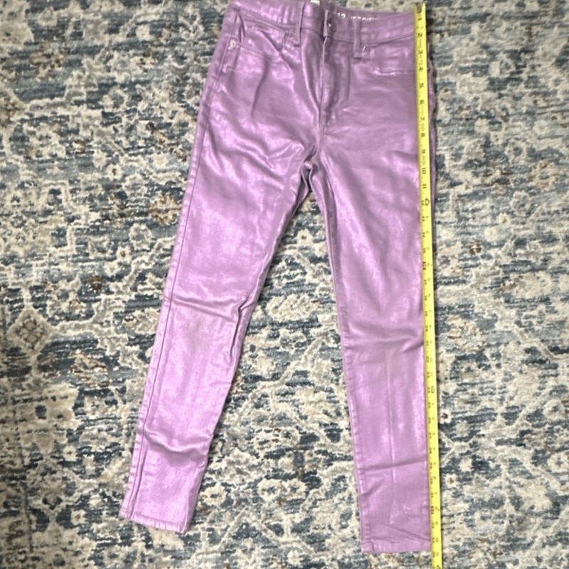 GAP High Rise Jegging Leggings Girls Size 12 Purple 98% Cotton Casual