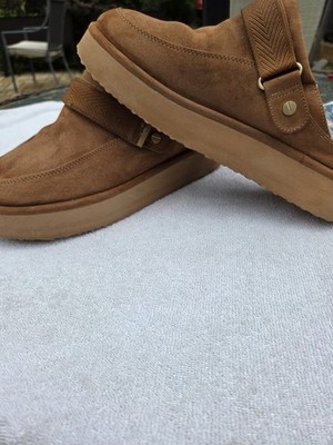 Dr. Scholl's Brown Suede Clog Slippers Slip-On Buckle Round Toe US 8 M