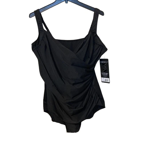 Traje de baño Miraclesuit Sanibel de una pieza para mujer Plus 24W negro nuevo con etiquetas $192 Foto 3 de 4