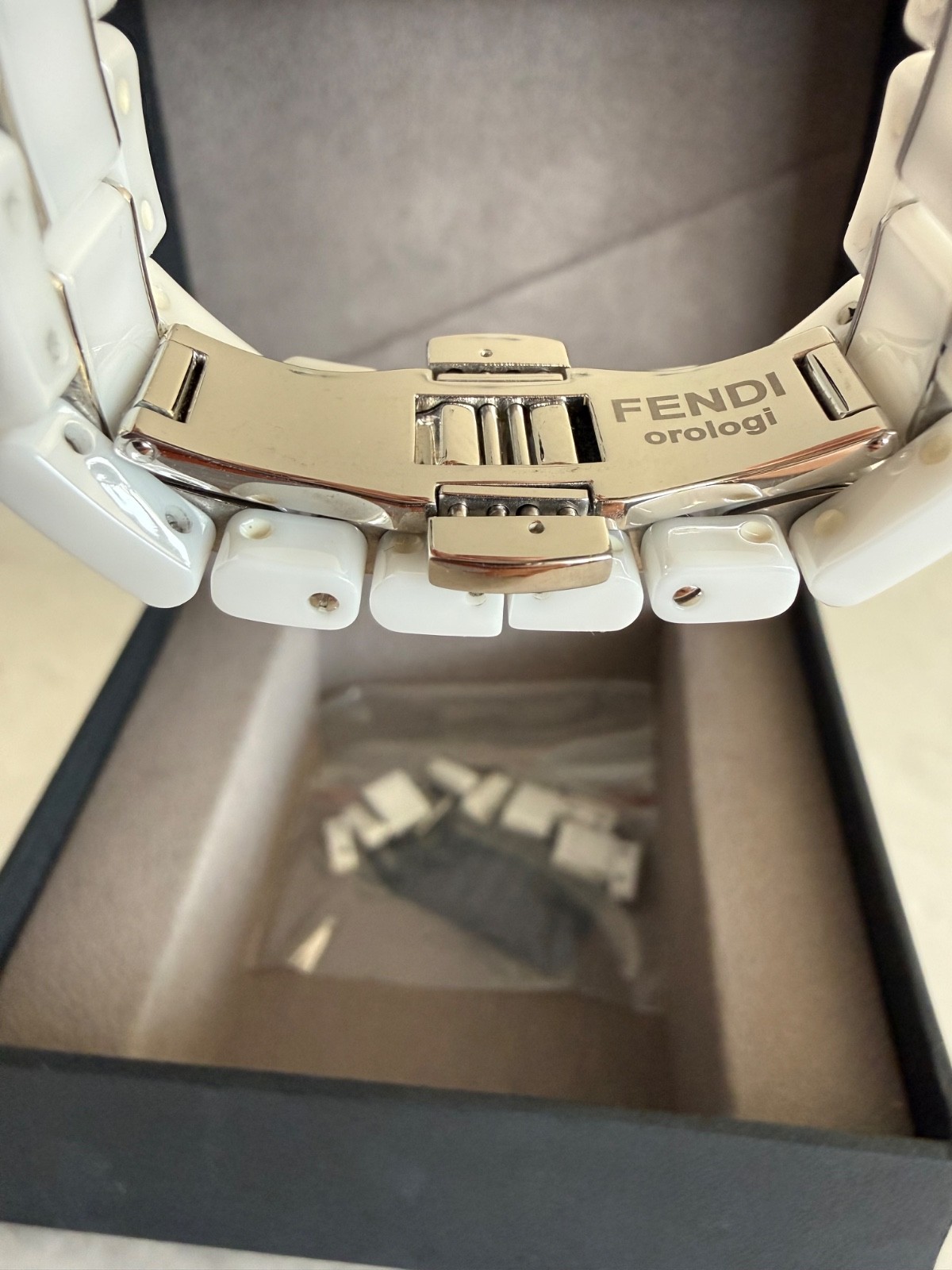 Fendi White Ceramic Chronograph Swiss Made Watch F662… - Gem