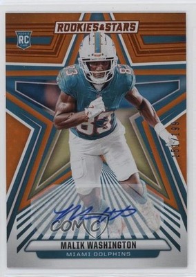 2024 Panini Rookies & Stars Orange Signatures /199 Malik Washington Auto RC 06wa