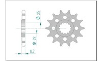 Antriebsritzel, Ritzel Teilung 525, 17 ZäHne 28403-17 FüR Suzuki GSX-R 1000 U1 2