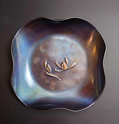 Tamagawado Pure Copper Candy Container Dutch Style Hammered Stamped Collection