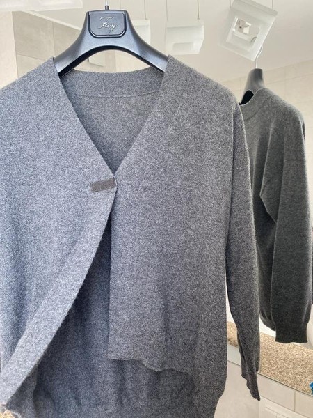 Damen Brunello Cucinelli Pullover Grau Kaschmir 38