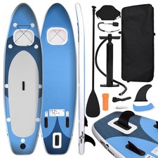 Inflatable Stand Up Paddle Board Set Sea Blue SUP Paddleboard vidaXL