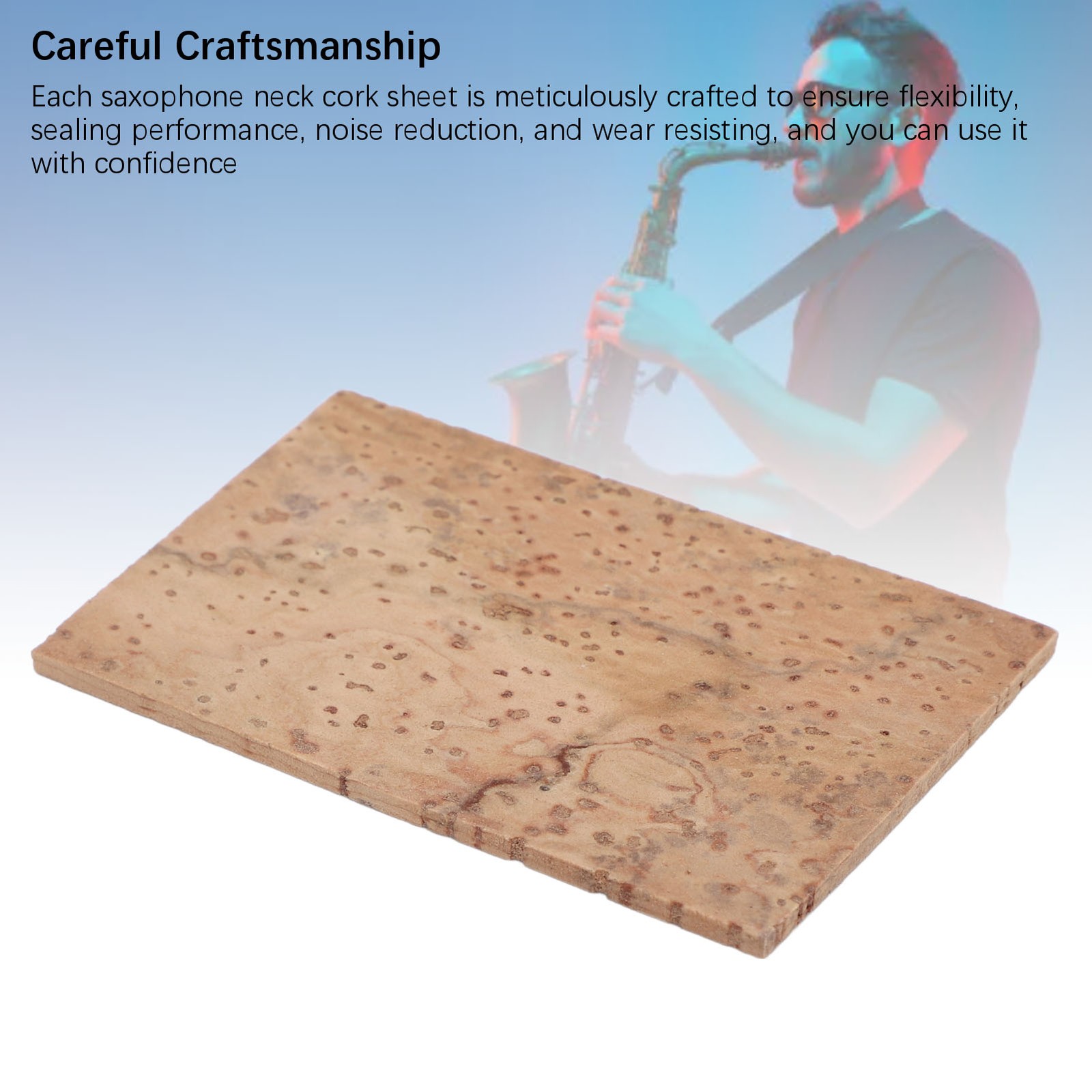 10 Pieces Saxophone Neck Cork Self Adhesive Cork Sheet Replacement For Sopra HPT