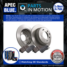 2x Solid Brake Discs and Pads fits KIA SPORTAGE SL 1.7D Rear 10 to 15 262mm Set