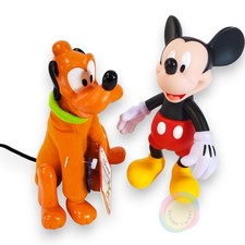 Vintage Applause Pluto Plush Playmate Disney Mickey Mouse Vinyl Figure Bundle