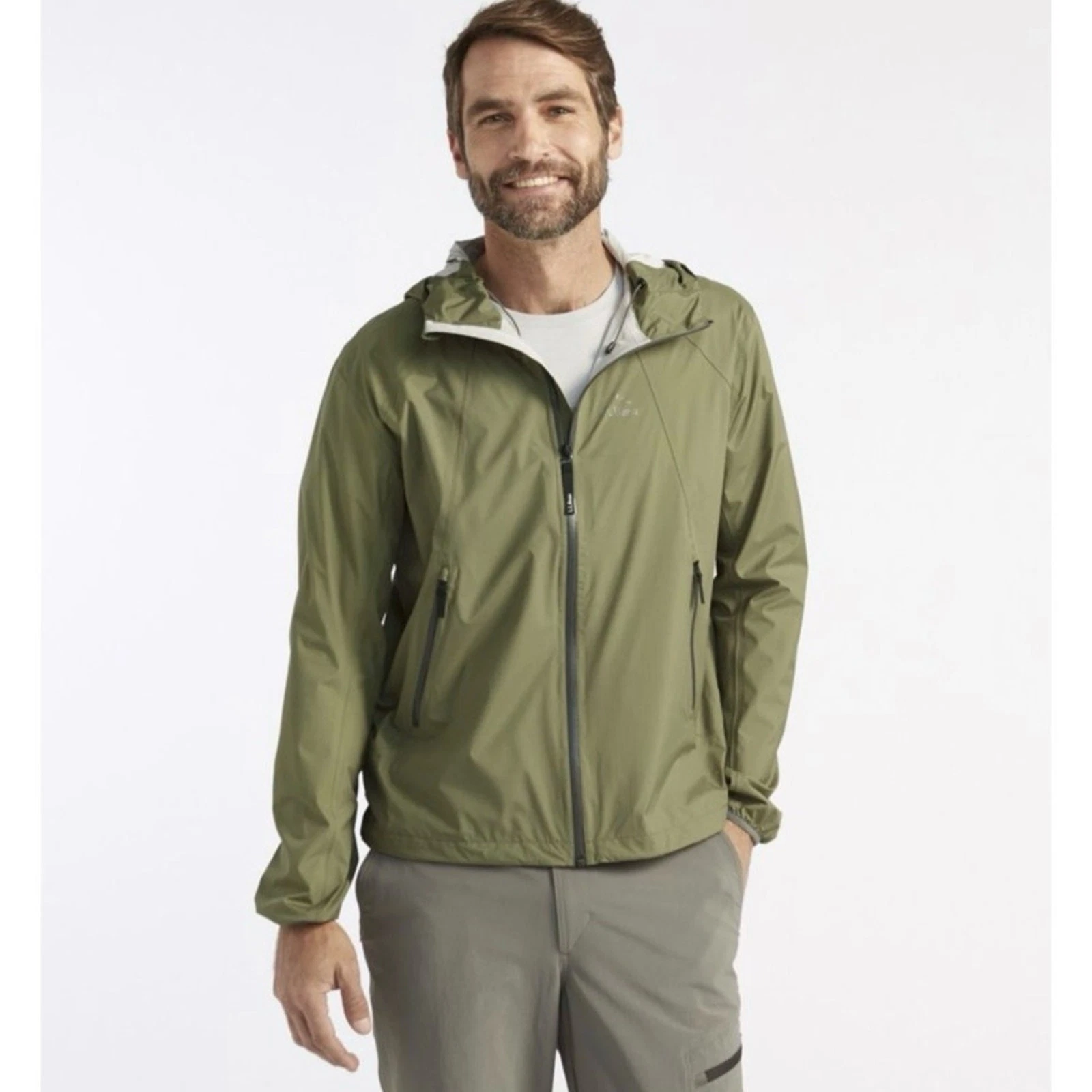 Men's L.L.Bean Ultralight Packable Wading Jacket in avocado green nylon Medium
Opens in a new window