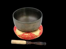 Japanese Old Buddhist Altar Bell Orin Singing Bowl Brass Good sound