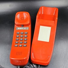 Téléphone Électrique Rouge SEK Standard Vintage - Non Testé, Utilisé