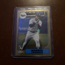 Topps 2022 Chrome Wander Franco Rookie Tampa Bay Rays 1987 #87BC-13 Baseball