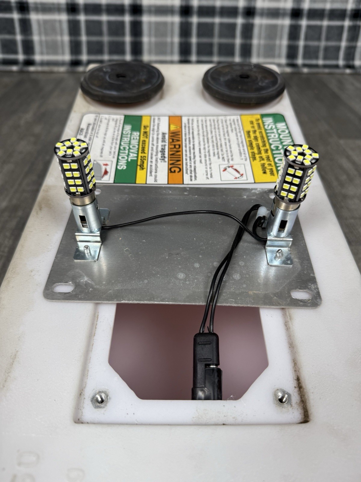 Pizza Hut Car Roof Topper Lighted Delivery Sign Magnetic No Power Cable Vintage