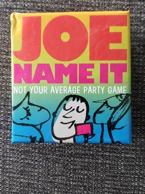JOE NAME IT  NOT YOUR AVERAGE PARTY GAME  AGES 12 & UP GAMEWRIGHT