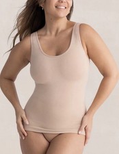 Shapermint Essentials All Day Every Day Beige Scoop Neck 2 Pcs Tank Cami Size L
