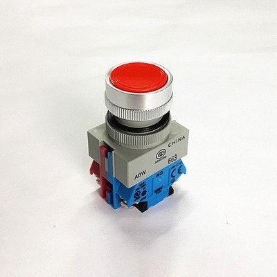 Pushbutton Switch F22mm   Metal Round 1NO-1NC Red ABW111R For   #nm